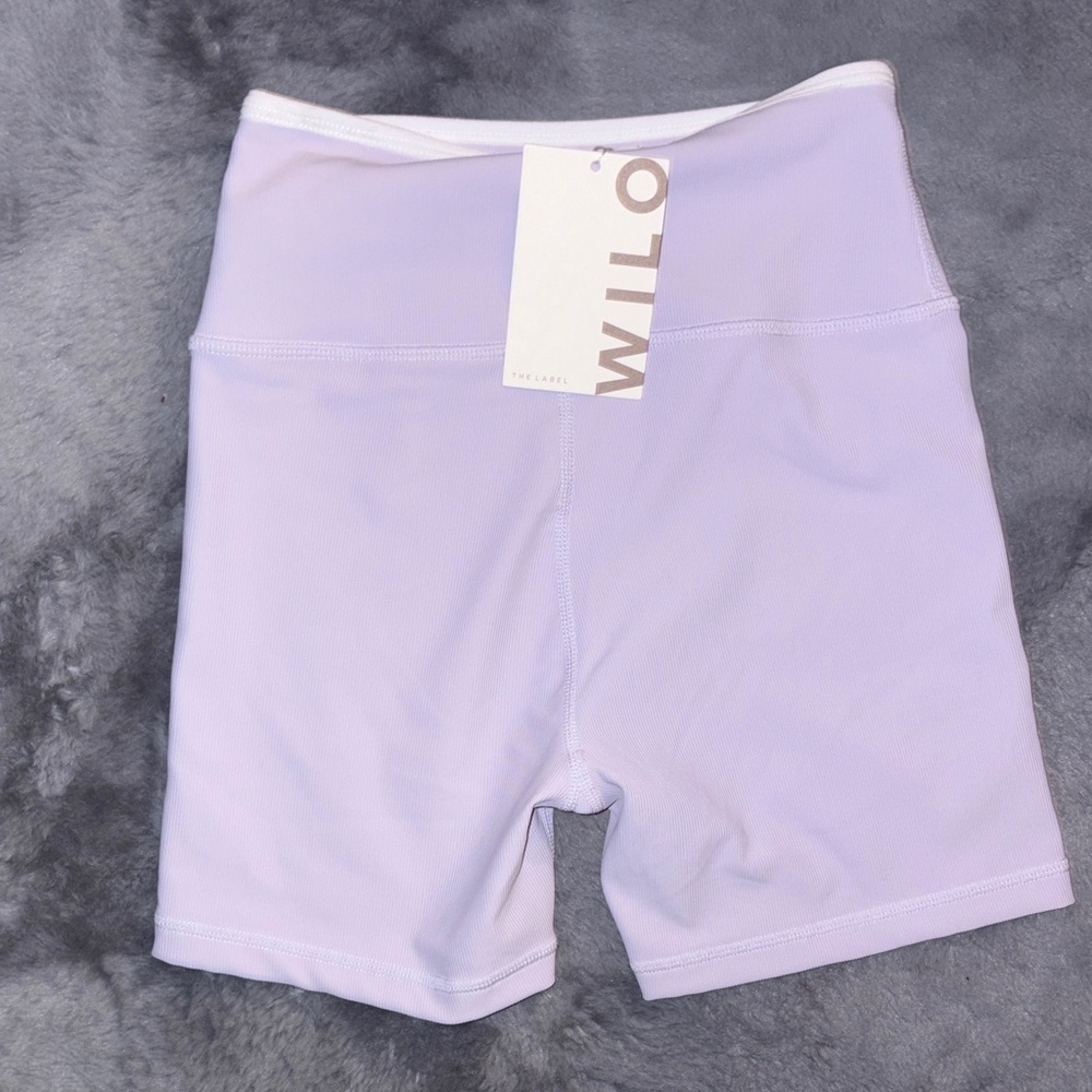 Willow Pastel Lavender High-Rise Bike Shorts Size Small NWT